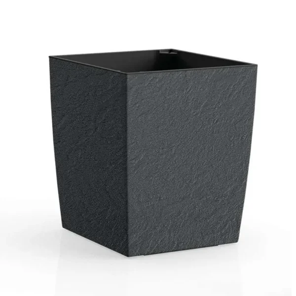 Горщик Plastkon ELIOT Stone 25×25 см, 4 л (антрацит)
