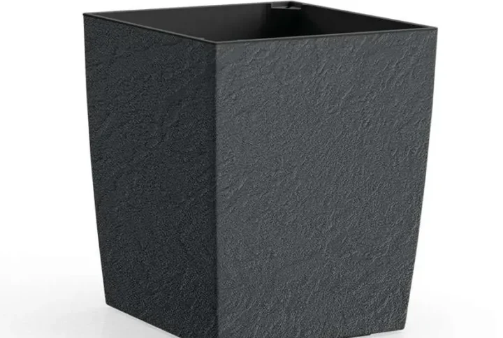 Горщик Plastkon ELIOT Stone 25x25 см, 4 л (антрацит)
