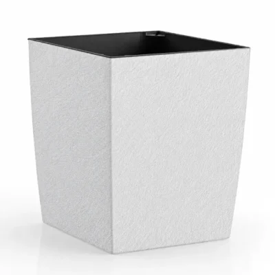 Кашпо Plastkon ELIOT Stone 25x25 см, 4 л (білий)