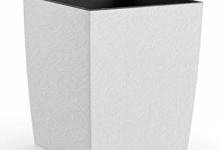 Кашпо Plastkon ELIOT Stone 25x25 см, 4 л (білий)