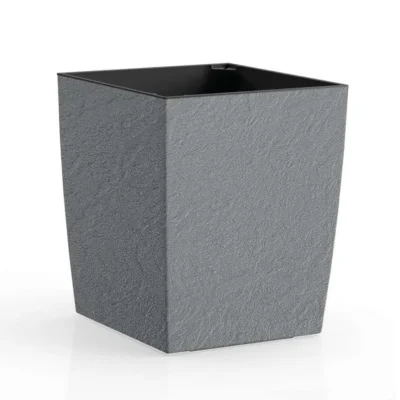 Вазон Plastkon ELIOT Stone 25x25 см, 4 л (сірий)
