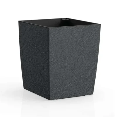 Кашпо Plastkon ELIOT Stone 30x30 см, 5.8 л (антрацит)