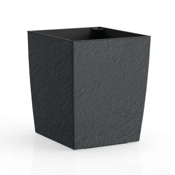 Кашпо Plastkon ELIOT Stone 30×30 см, 5.8 л (антрацит)