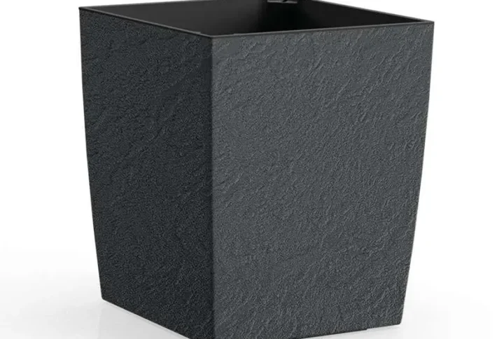 Кашпо Plastkon ELIOT Stone 30x30 см, 5.8 л (антрацит)