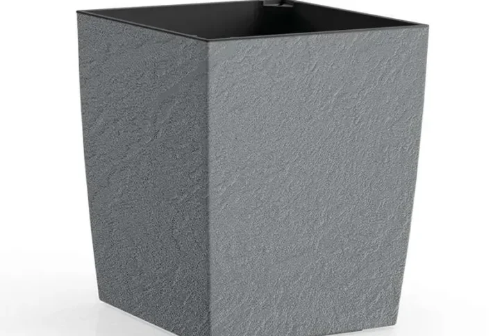 Вазон Plastkon ELIOT Stone 30x30 см, 5.8 л (сірий)