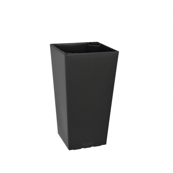 Вазон для квітів Plastkon ELISE 20x36 см, 3.4 л (антрацит)