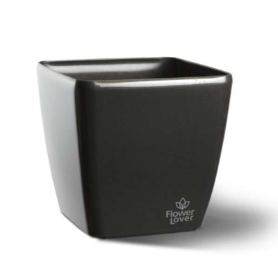 Кашпо Plastkon Quadrato 25х25х24 см, 7.8 л (антрацит)